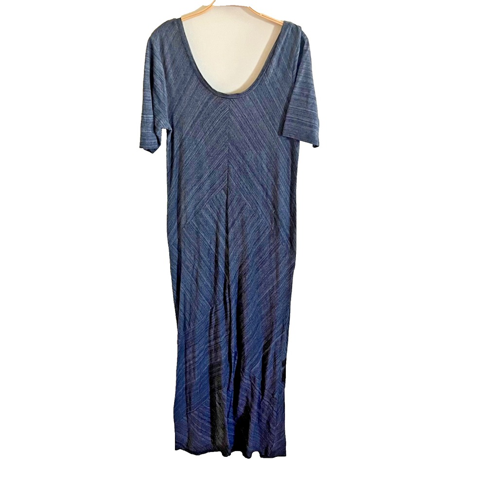 Hang Ten Womens V Neck‎ Stretch Gray Casual Maxi Dress XL Travel Comfortable
